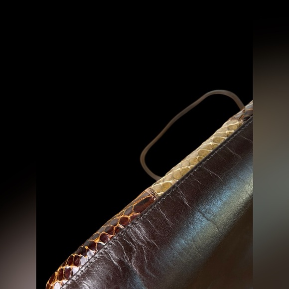 Vintage Coret Made in Canada Multicolour Snakeskin Embossed Bag - Picture 2 of 8